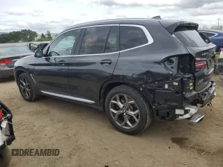 2022 BMW X3 xDrive30i with VIN 5UX53DP02N9J49988, listed as a Copart auction lot 52030915 with 32,916 mi miles and Salvage Title. Bid and sale history available at DreamBid. Image 2.