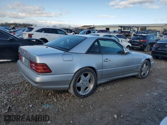 2001 Mercedes-Benz SL 500 with VIN WDBFA68F31F195902, listed as a Copart auction lot 49812045 with 154,923 mi miles and Clean title. Bid and sale history available at DreamBid. Image 3.