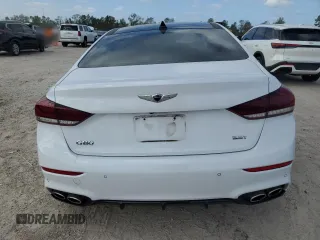 2018 Genesis G80 3.3T Sport with VIN KMHGN4JB3JU229172, listed as a Copart auction lot 79942754 with 106,202 mi miles and Salvage Title. Bid and sale history available at carsss.com. Image 6.