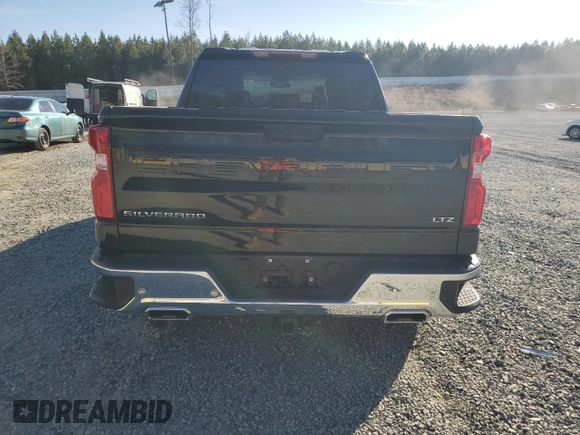2023 Chevrolet Silverado 1500 LTZ with VIN 1GCUDGE85PZ163021, listed as a Copart auction lot 43059445 with 28,719 mi miles and Salvage Title. Bid and sale history available at carsss.com. Image 6.