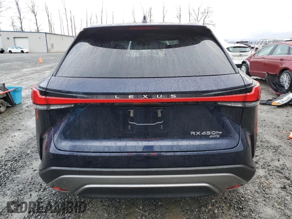 2024 Lexus RX with VIN JTJCJMGAXR2010985, listed as a Copart auction lot 49865345 with 2,840 mi miles and Salvage Title. Bid and sale history available at carsss.com. Image 6.