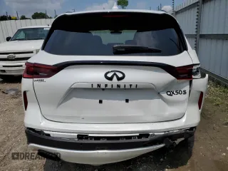 2023 Infiniti QX50 Sport with VIN 3PCAJ5FA4PF121110, listed as a Copart auction lot 65622154 with 9,708 mi miles and Salvage title. Bid and sale history available at DreamBid. Image 6.