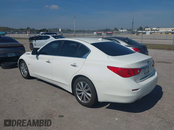 2017 Infiniti Q50 2.0t with VIN JN1CV7AP4HM642506, listed as a IAAI auction lot 41454542 with 131,807 mi miles. Bid and sale history available at carsss.com. Image 3.