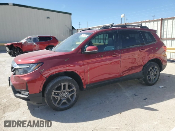 2023 Honda Passport EX-L with VIN 5FNYF8H57PB007264, listed as a Copart auction lot 48942955 with 18,013 mi miles and Salvage Title. Bid and sale history available at DreamBid. Image 1.