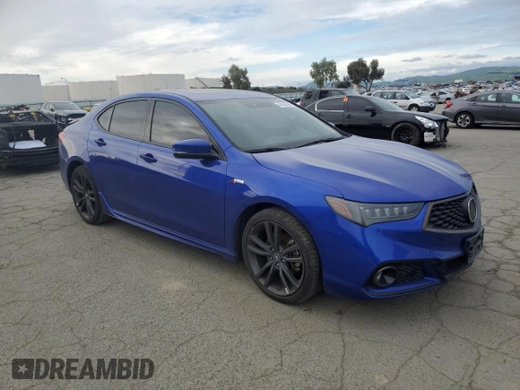 2020 Acura TLX w/A-Spec Pkg with VIN 19UUB1F60LA011402, listed as a Copart auction lot 47825525 with 96,416 mi miles and Salvage Title. Bid and sale history available at carsss.com. Image 4.