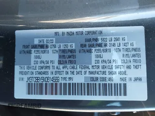 2022 Mazda CX-9 Sport with VIN JM3TCBBY5N0614589, listed as a IAAI auction lot 41295944 with 49,193 mi miles and . Bid and sale history available at DreamBid. Image 9.