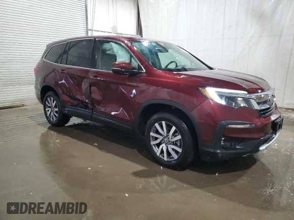 2021 Honda Pilot EX-L with VIN 5FNYF6H58MB090087, listed as a Copart auction lot 51484195 with 30,461 mi miles and Salvage Title. Bid and sale history available at carsss.com. Image 4.