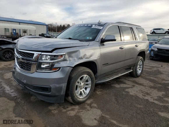 2018 Chevrolet Tahoe LS with VIN 1GNSKAKC0JR348644, listed as a Copart auction lot 49664035 with 72,952 mi miles and Salvage Title. Bid and sale history available at carsss.com. Image 1.