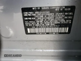 2020 Subaru Forester with VIN JF2SKADC6LH517257, listed as a Copart auction lot 56101505 with 49,701 mi miles and Salvage title. Bid and sale history available at DreamBid. Image 14.