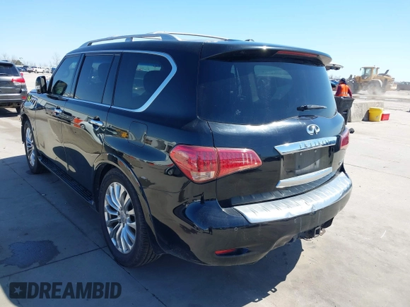 2015 Infiniti QX80 with VIN JN8AZ2NF5F9574668, listed as a IAAI auction lot 41777456 with 131,606 mi miles. Bid and sale history available at carsss.com. Image 3.