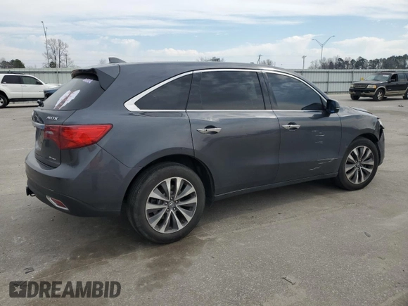 2016 Acura MDX w/Tech with VIN 5FRYD4H41GB055380, listed as a Copart auction lot 46271925 with 113,388 mi miles and Salvage Title. Bid and sale history available at carsss.com. Image 3.