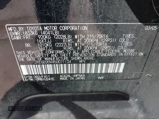 2005 Toyota RAV4 with VIN JTEGD20V450071134, listed as a IAAI auction lot 42109392 with 183,549 mi miles. Bid and sale history available at carsss.com. Image 9.