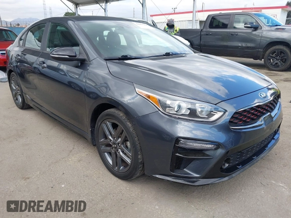 2020 Kia Forte GT-Line with VIN 3KPF34ADXLE246849, listed as a IAAI auction lot 42065956 with 37,507 mi miles. Bid and sale history available at carsss.com. Image 1.