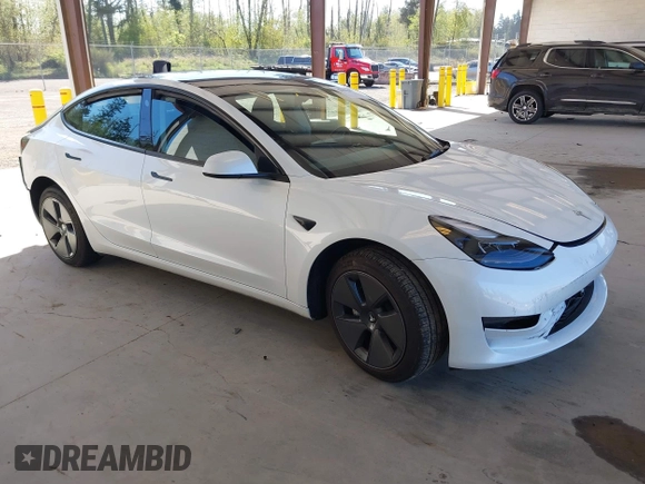 2023 Tesla Model 3 with VIN 5YJ3E1EA5PF610431, listed as a IAAI auction lot 42087181 with 19,777 mi miles and . Bid and sale history available at carsss.com. Image 1.