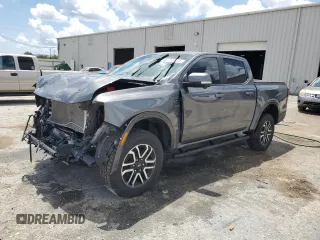 2024 Ford Ranger Lariat with VIN 1FTER4KH3RLE10731, listed as a Copart auction lot 60604675 with 8,566 mi miles and Salvage title. Bid and sale history available at DreamBid. Image 1.