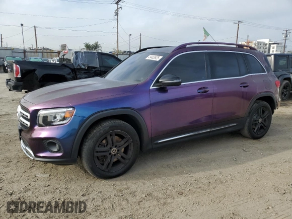 2020 Mercedes-Benz GLB 250 z VIN W1N4M4GB0LW058107, wystawiony jako Copart lot #49483925 z przebiegiem 79 477 mil mil oraz Tytuł czysty. Historia ofert i sprzedaży dostępna na DreamBid. Obrazek 1.