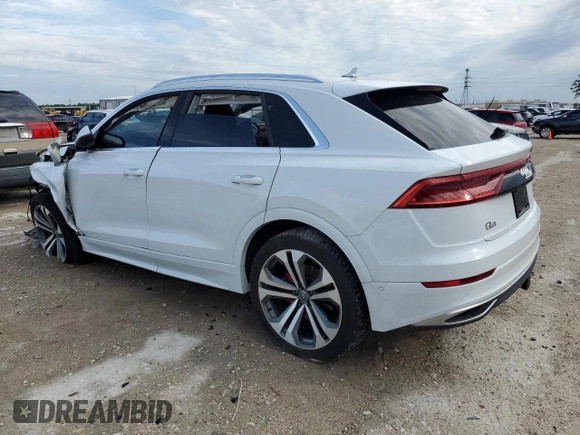 2019 Audi Q8 Premium Plus with VIN WA1BVAF19KD047856, listed as a Copart auction lot 71574172 with 55,113 mi miles. Bid and sale history available at carsss.com. Image 2.