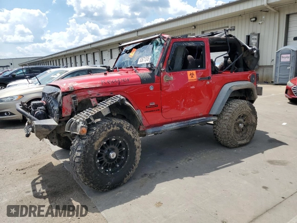 2014 Jeep Wrangler Sport with VIN 1C4AJWAG4EL205584, listed as a Copart auction lot 63671245 with Not provided miles and Salvage title. Bid and sale history available at DreamBid. Image 1.