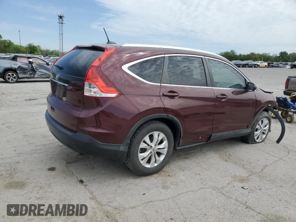 2012 Honda CR-V EX-L with VIN 5J6RM3H76CL021382, listed as a Copart auction lot 52554765 with 149,008 mi miles and Salvage Title. Bid and sale history available at carsss.com. Image 3.