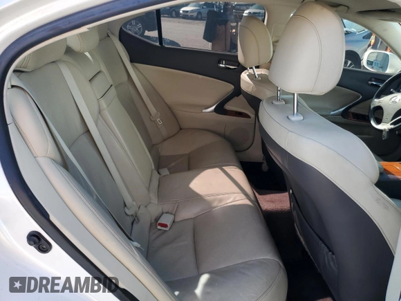 2009 Lexus IS 250 with VIN JTHBK262895104290, listed as a Copart auction lot 49841085 with 127,417 mi miles and Salvage Title. Bid and sale history available at DreamBid. Image 10.