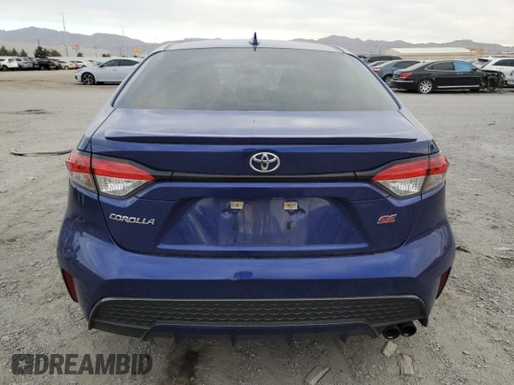 2020 Toyota Corolla SE with VIN 5YFS4RCE4LP039886, listed as a Copart auction lot 50022175 with 40,652 mi miles and Salvage Title. Bid and sale history available at carsss.com. Image 6.