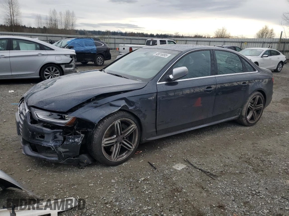 2013 Audi S4 Premium Plus z VIN WAUBGAFL8DA053778, wystawiony jako Copart lot #49816895 z przebiegiem 65 197 mil mil oraz Szkoda całkowita • Salvage title. Historia ofert i sprzedaży dostępna na DreamBid. Obrazek 1.