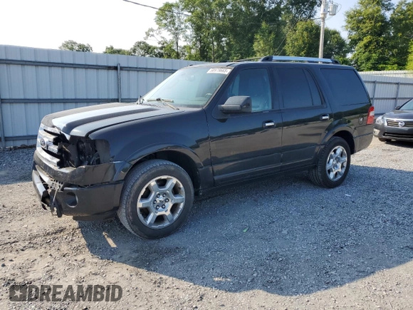 2014 Ford Expedition Limited with VIN 1FMJU2A59EEF25191, listed as a Copart auction lot 58979665 with 181,972 mi miles and Salvage title. Bid and sale history available at DreamBid. Image 1.