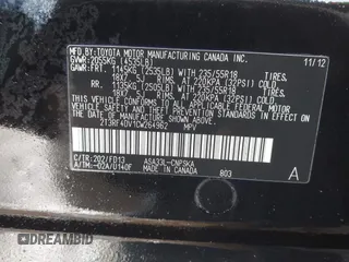 2012 Toyota RAV4 Sport with VIN 2T3RF4DV1CW264962, listed as a IAAI auction lot 41471517 with 63,699 mi miles. Bid and sale history available at carsss.com. Image 6.