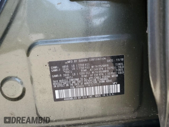 2019 Subaru Outback Touring z VIN 4S4BSETC6K3271731, wystawiony jako Copart lot #61446795 z przebiegiem 65 233 mil mil oraz Szkoda całkowita • Salvage title. Historia ofert i sprzedaży dostępna na DreamBid. Obrazek 13.