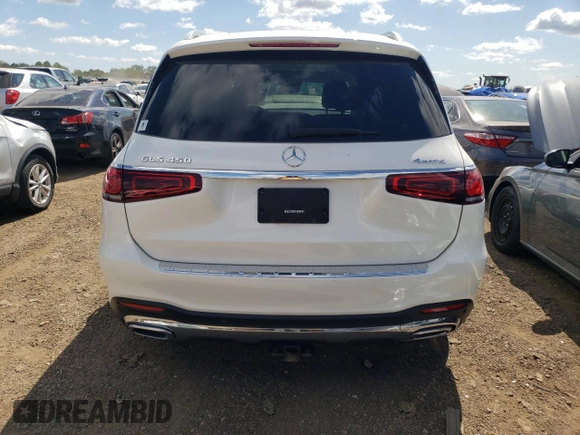 2022 Mercedes-Benz GLS 450 with VIN 4JGFF5KE5NA596444, listed as a Copart auction lot 66557944 with 24,797 mi miles and Salvage Title. Bid and sale history available at DreamBid. Image 6.
