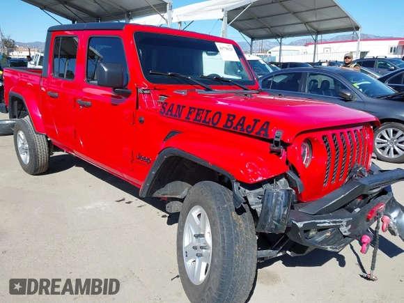 2022 Jeep Gladiator Willys Sport z VIN 1C6HJTAG0NL180848, wystawiony jako IAAI lot #41778129 z przebiegiem Nie podano mil oraz . Historia ofert i sprzedaży dostępna na DreamBid. Obrazek 1.