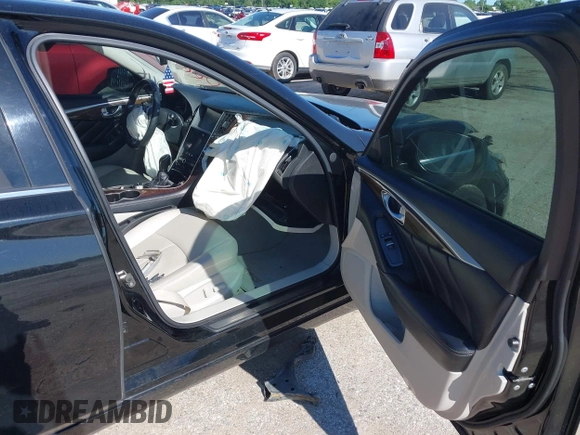 2018 Infiniti Q50 Luxe with VIN JN1EV7AP1JM351430, listed as a IAAI auction lot 42209857 with 119,531 mi miles and . Bid and sale history available at carsss.com. Image 5.