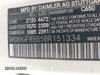 2011 Mercedes-Benz C 300 Sport with VIN WDDGF8BB5BR151334, listed as a IAAI auction lot 42083586 with 184,963 mi miles and . Bid and sale history available at DreamBid. Image 9.