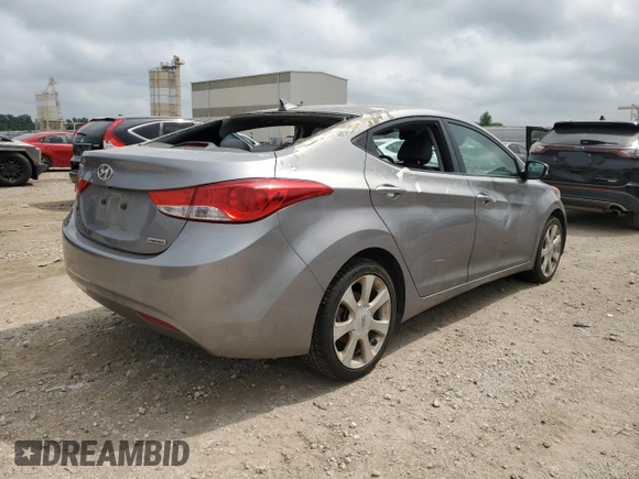 2012 Hyundai Elantra Limited with VIN KMHDH4AE3CU277052, listed as a Copart auction lot 65641075 with 286,209 mi miles and Clean title. Bid and sale history available at DreamBid. Image 3.
