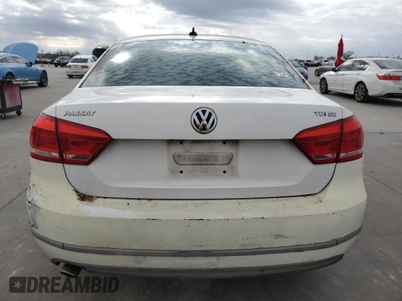 2013 Volkswagen Passat TDI SE with VIN 1VWBN7A33DC114796, listed as a Copart auction lot 86446374 with 111,820 mi miles and Clean Title. Bid and sale history available at carsss.com. Image 6.