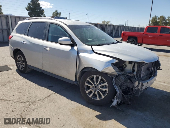 2015 Nissan Pathfinder Platinum with VIN 5N1AR2MMXFC678664, listed as a Copart auction lot 55984535 with 121,831 mi miles and Salvage title. Bid and sale history available at DreamBid. Image 4.