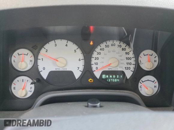 2007 Dodge 1500 SLT with VIN 1D7HU18277J523092, listed as a Copart auction lot 55340555 with 137,584 mi miles and Clean Title. Bid and sale history available at DreamBid. Image 9.