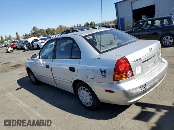 2003 Hyundai Accent GL with VIN KMHCG45CX3U488238, listed as a Copart auction lot 74399014 with 130,915 mi miles and Clean Title. Bid and sale history available at carsss.com. Image 2.