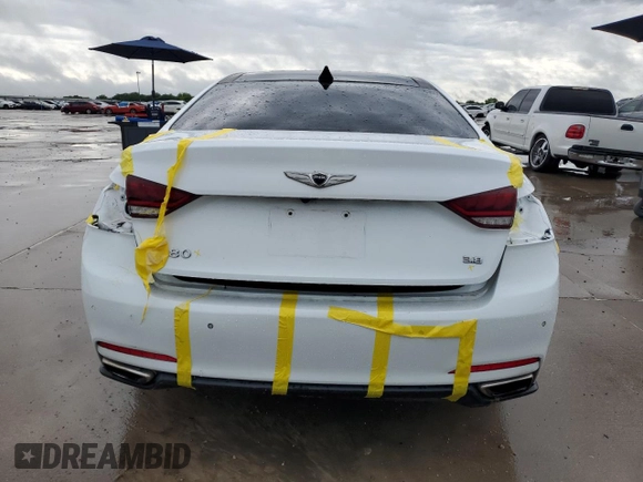 2017 Genesis G80 3.8L with VIN KMHGN4JE3HU172444, listed as a Copart auction lot 55679495 with 101,046 mi miles and Salvage title. Bid and sale history available at DreamBid. Image 6.