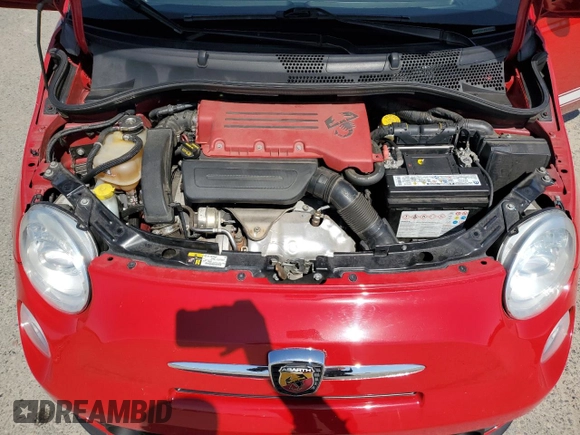2015 FIAT 500 Abarth with VIN 3C3CFFFHXFT544825, listed as a Copart auction lot 51811145 with 91,020 mi miles and Salvage Title. Bid and sale history available at carsss.com. Image 11.