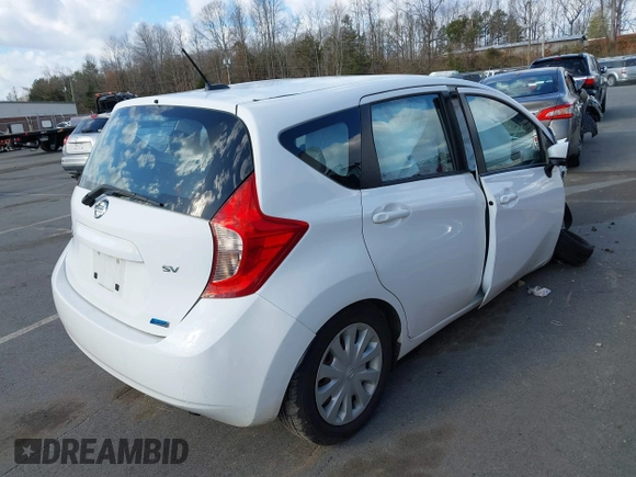 2016 Nissan Note S z VIN 3N1CE2CP0GL384560, wystawiony jako IAAI lot #41816395 z przebiegiem 96 941 mil mil oraz . Historia ofert i sprzedaży dostępna na DreamBid. Obrazek 4.