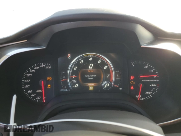 2019 Chevrolet Corvette 3LT with VIN 1G1YF2D73K5117509, listed as a Copart auction lot 74148224 with 67,064 mi miles and Salvage Title. Bid and sale history available at carsss.com. Image 9.