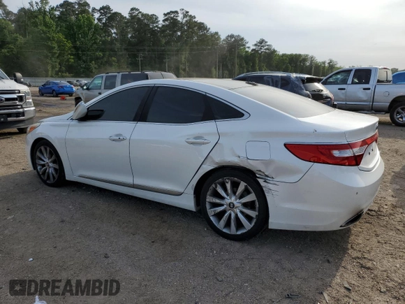 2014 Hyundai Azera Limited z VIN KMHFH4JG3EA352749, wystawiony jako Copart lot #55457525 z przebiegiem Nie podano mil oraz Szkoda całkowita • Salvage title. Historia ofert i sprzedaży dostępna na DreamBid. Obrazek 2.