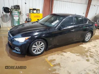 2015 Infiniti Q50 Premium with VIN JN1BV7AP6FM350140, listed as a Copart auction lot 56067465 with 125,241 mi miles and Salvage title. Bid and sale history available at DreamBid. Image 1.