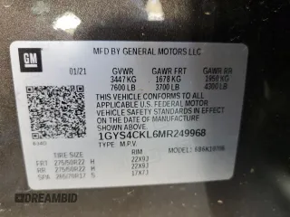 2021 Cadillac Escalade Premium Luxury with VIN 1GYS4CKL6MR249968, listed as a Copart auction lot 47406705 with 28,937 mi miles and Salvage title. Bid and sale history available at DreamBid. Image 14.