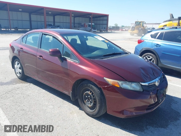 2012 Honda Civic LX z VIN 19XFB2F56CE084744, wystawiony jako IAAI lot #42077087 z przebiegiem 177 263 mil mil oraz . Historia ofert i sprzedaży dostępna na DreamBid. Obrazek 1.