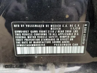 2021 Volkswagen Golf TSI с VIN 3VWG57AU4MM006250, выставлен на аукционе Copart как лот 74546893 с пробегом 53 814 миль миль и . История ставок и продаж доступна на DreamBid. Изображение 12.