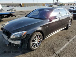 2016 Mercedes-Benz S-Class AMG S 63 with VIN WDDUG7JB4GA242581, listed as a Copart auction lot 75032044 with 77,302 mi miles and Salvage Title. Bid and sale history available at carsss.com. Image 1.