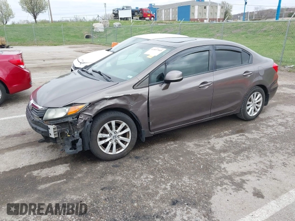 2012 Honda Civic EX-L with VIN 2HGFB2F95CH516460, listed as a IAAI auction lot 41897905 with 222,739 mi miles and . Bid and sale history available at DreamBid. Image 2.