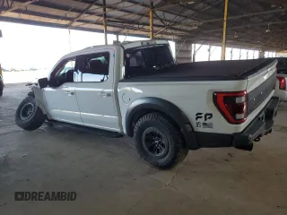 2021 Ford F-150 Raptor with VIN 1FTFW1RG9MFC63847, listed as a Copart auction lot 46291325 with 53,064 mi miles and Salvage Title. Bid and sale history available at carsss.com. Image 2.